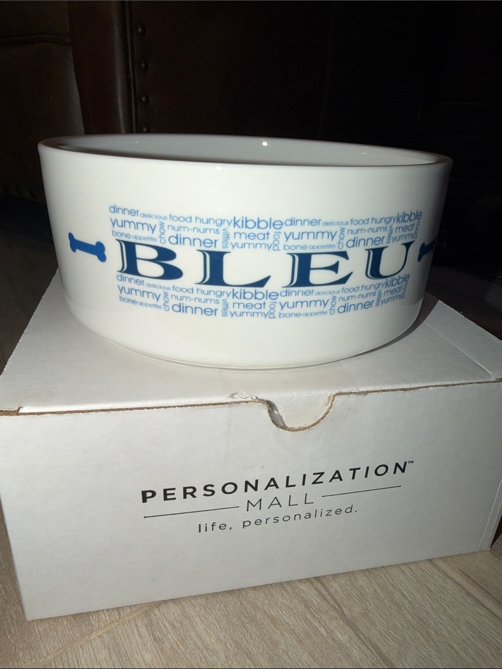 Large White Ceramic Pet Bowl